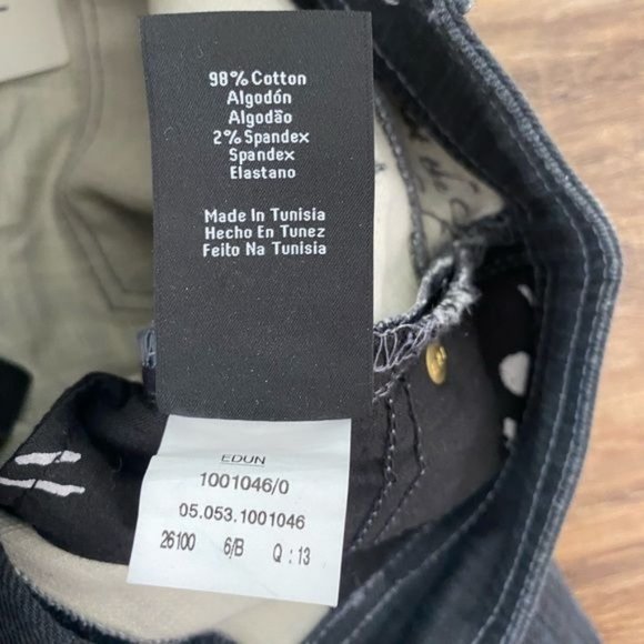 EDUN Retro High Rise Flare leg stretch jeans in Light black Size 26 NWT - Picture 7 of 12